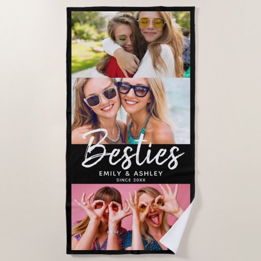ベスティーカスタムズ写真BFFフレンズシモダンックおもしろい ビーチタオル (正面)
