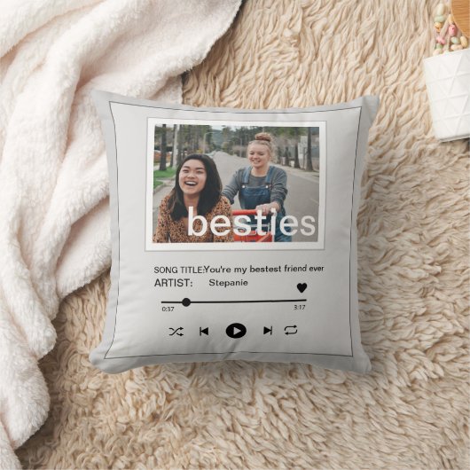 ベスティーズは音楽プレーヤーの写真をおもしろい最も良く見る クッション (ブランケット)