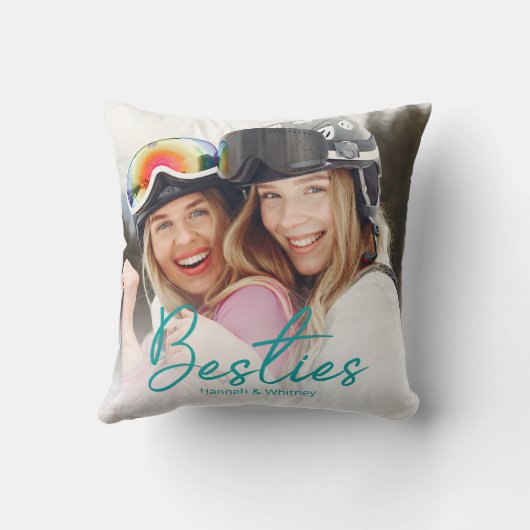 ベスティーズティール（緑がかった色）スカスタムクリプト装飾用クッション クッション (裏面)