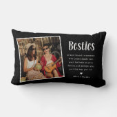 ベスティーズパーソナライズされたかわいいBFF 2フォトギフト ランバークッション (裏面)