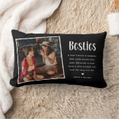 ベスティーズパーソナライズされたかわいいBFF 2フォトギフト ランバークッション (ブランケット)