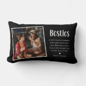 ベスティーズパーソナライズされたかわいいBFF 2フォトギフト ランバークッション (正面)