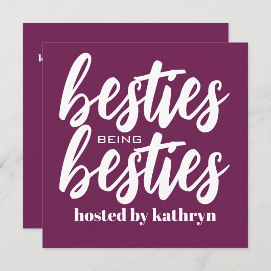 ベスティーズパーソナライズされた 案内状 (正面/裏面)