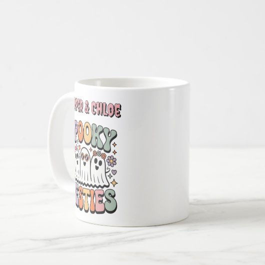 ベスティーズ不気味パステルレトロ幽霊フレンズ コーヒーマグカップ (正面左)