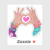 ベスティーズ手づくりハートラブフレンズラバーガール シール (シート)