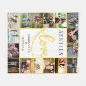 ベスティーズ永遠16写真コラージュ毛布 フリースブランケット (正面(横))