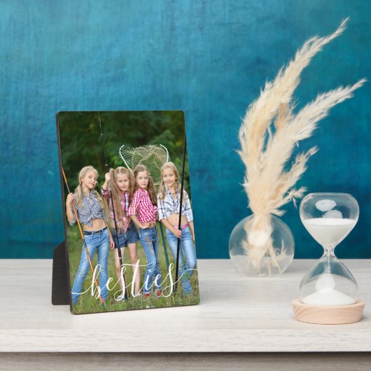 ベスティーズ白いスクリプトタイポグラフィ写真 フォトプラーク (側面)