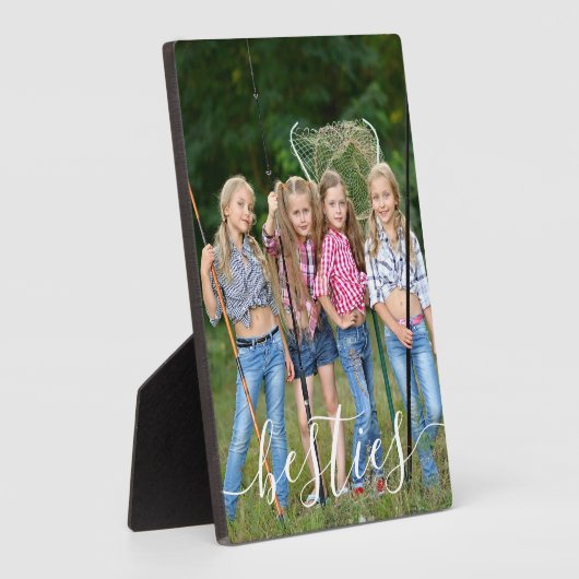 ベスティーズ白いスクリプトタイポグラフィ写真 フォトプラーク (側面)