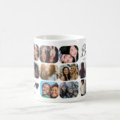 ベスティーズ黒白14枚フォトコラージュ コーヒーマグカップ (中央)