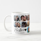 ベスティーズ黒白14枚フォトコラージュ コーヒーマグカップ (左)