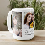 ベスティーズ3-写真テンプレート友情 コーヒーマグカップ<br><div class="desc">お友達に思いやりある贈り最高の物、この3枚のマグカップデザインは、2枚の縦写真と1枚の正方形の写真が中央に並んだ写真テンプレートを持っている。文字テンプレートは、スクリプトタイポグラフィに「Besites」と表示さモダンれ、名前でパーソナライズする名前が表示される。このマグカップは、非常に特別な友情の絆を伝える素晴らしい記念を作る。</div>