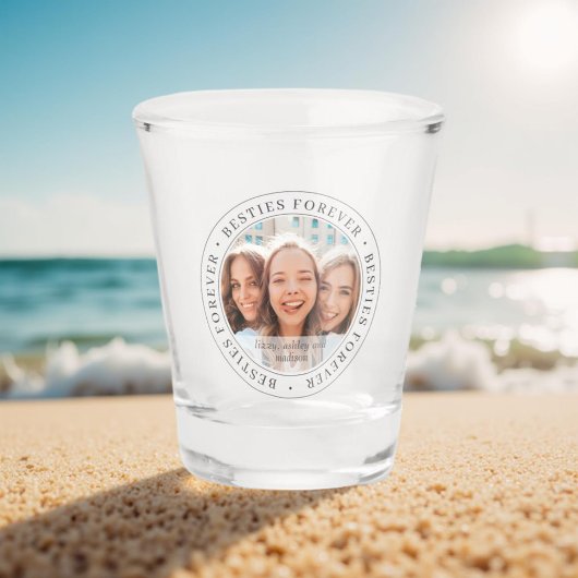 ベスティーズ・フォーエバーシンプルBFFモダンカスタム写真 ショットグラス