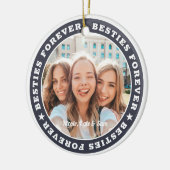 ベスティーズ・フォーエバーシンプルBFFモダンカスタム写真 セラミックオーナメント (左)