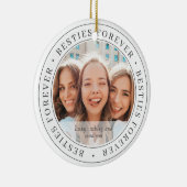 ベスティーズ・フォーエバーシンプルBFFモダンカスタム写真 セラミックオーナメント (右)