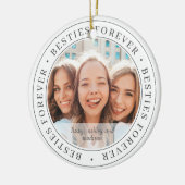 ベスティーズ・フォーエバーシンプルBFFモダンカスタム写真 セラミックオーナメント (左)