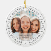 ベスティーズ・フォーエバーシンプルBFFモダンカスタム写真 セラミックオーナメント (裏面)