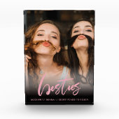 ベスティーズ・モダンピンクの書道オーバーレイ フォトブロック (正面)