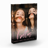 ベスティーズ・モダンピンクの書道オーバーレイ フォトブロック (左)