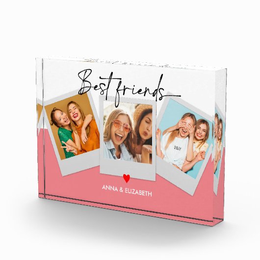 ベスティーズBFFフォトコラージュカスタムギフトハート フォトブロック (右)