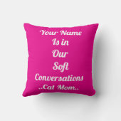 ベスティーズBFFペットキャットお母さカスタムんピンクかわいいテンプレート クッション (裏面)