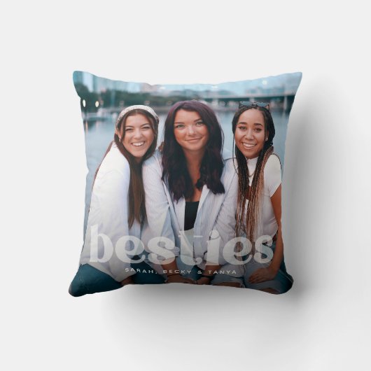 ベスティートレンディータイポグラフィ2フォトキープサケ クッション (裏面)