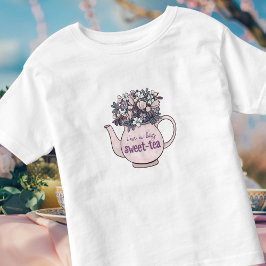 ベスティーパーソナライズされたフローラティーポットスウィーティ トドラーTシャツ