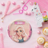 ベスティーピンクの人形ガーリーパーティー ペーパープレート (パーティー)