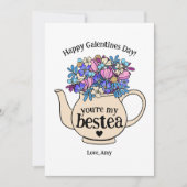 ベスティーフローラティーポットガレンティーンズデイバレンタイン シーズンカード (正面)