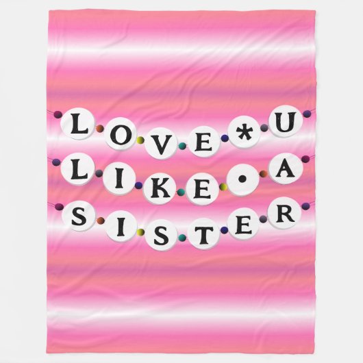 ベスティーブレスレットフレンドシップデザイン(18ビーズ) フリースブランケット (正面)