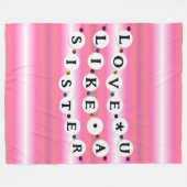 ベスティーブレスレットフレンドシップデザイン(18ビーズ) フリースブランケット (正面(横))