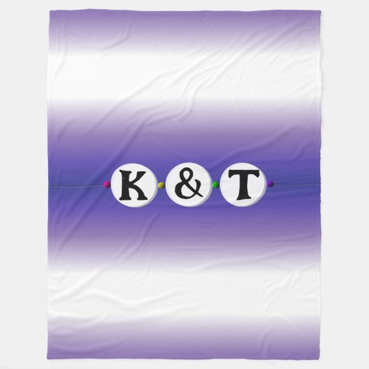 ベスティーブレスレットフレンドシップデザイン(3ビーズ) フリースブランケット (正面)