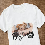 ベスティーペットのモダン名グランジクール写真ポー Tシャツ<br><div class="desc">このシンプルデザインはモダンシンプルタイポグラフィとモダンよくはしゃぐして構成される。ペットカスタムの写真を追加。</div>