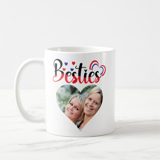 ベスティーママ娘バレンタインデーカスタムス写真 コーヒーマグカップ (左)