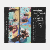 ベスティーモダン引用文フォトコラージュパーソナライズされたBFF フリースブランケット (正面(横))