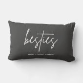 ベスティー最高のズの写真の友情 ランバークッション (裏面)