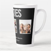 ベスティー最高のズの友だち黒い銀の写真名 カフェラテマグ (右)