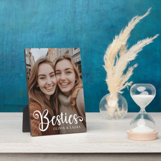 ベスティー最高のズの友達の名前をカスタムする写真 フォトプラーク (側面)