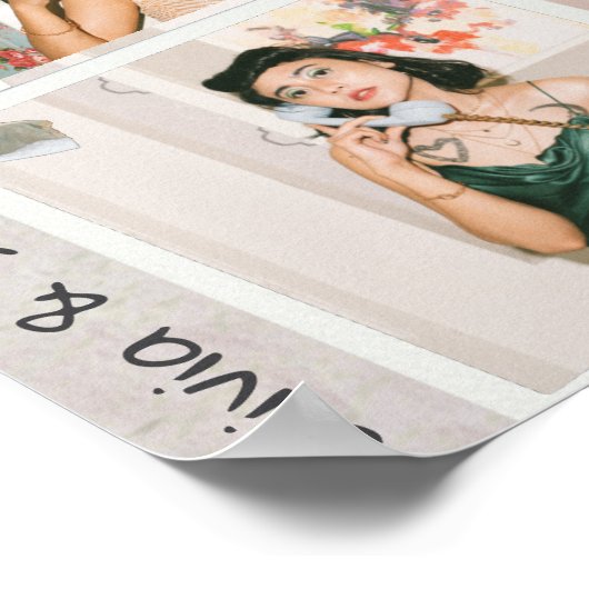 ベスティー最高のズの友達の名前をカスタムする写真 ポスター (角)