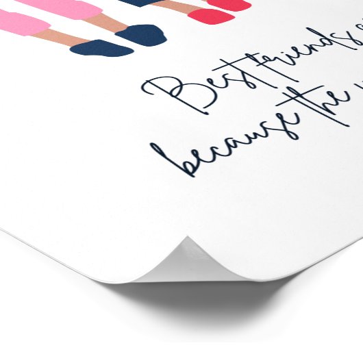 ベスティー最高のズフレンド詩引用文ことわざ ポスター (角)