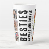 ベスティー最高のフレンドの写真コラージュ カフェラテマグ (正面)