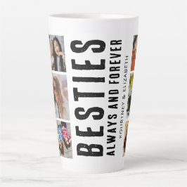 ベスティー最高のフレンドの写真コラージュ カフェラテマグ