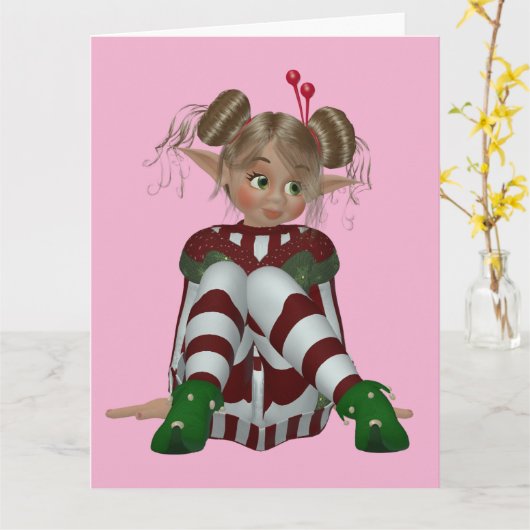 ベスティー最高のフレンドBFF小妖精や小人ガールカード カード (黄色い花)