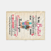 ベスティー·ギフト|私のベスティに手紙をありがとう フリースブランケット (正面(横))