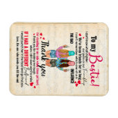 ベスティー·ギフト|私のベスティに手紙をありがとう マグネット (横)