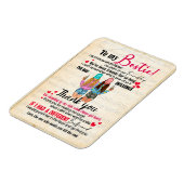 ベスティー·ギフト|私のベスティに手紙をありがとう マグネット (左側)