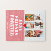 ベスティーBFFガールズフォトコラージギフトパーソナライズされた ジグソーパズル (横)