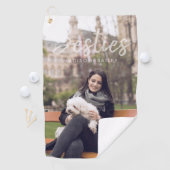 ベスティ|ペッカスタムトの写真と名前のタイポグラフィ ゴルフタオル (インサイチュ)