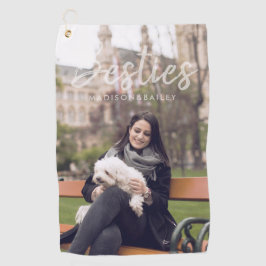 ベスティ|ペッカスタムトの写真と名前のタイポグラフィ ゴルフタオル