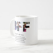 ベステパーソナライズされたィBFFフ最高のレンズフォトコラージュ コーヒーマグカップ (正面左)