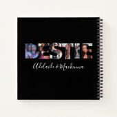 ベステパーソナライズされたィBFFフ最高のレンズフォトコラージュ ノートブック (裏面)